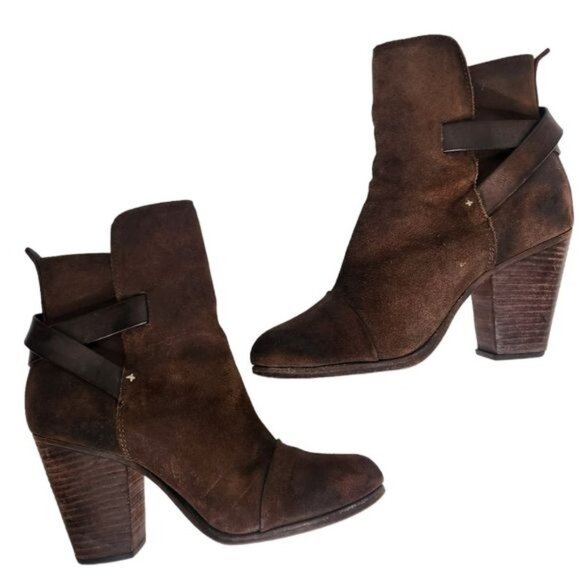 RAG & BONE Kinsey Brown Leather Ankle Boot - Picture 8 of 14